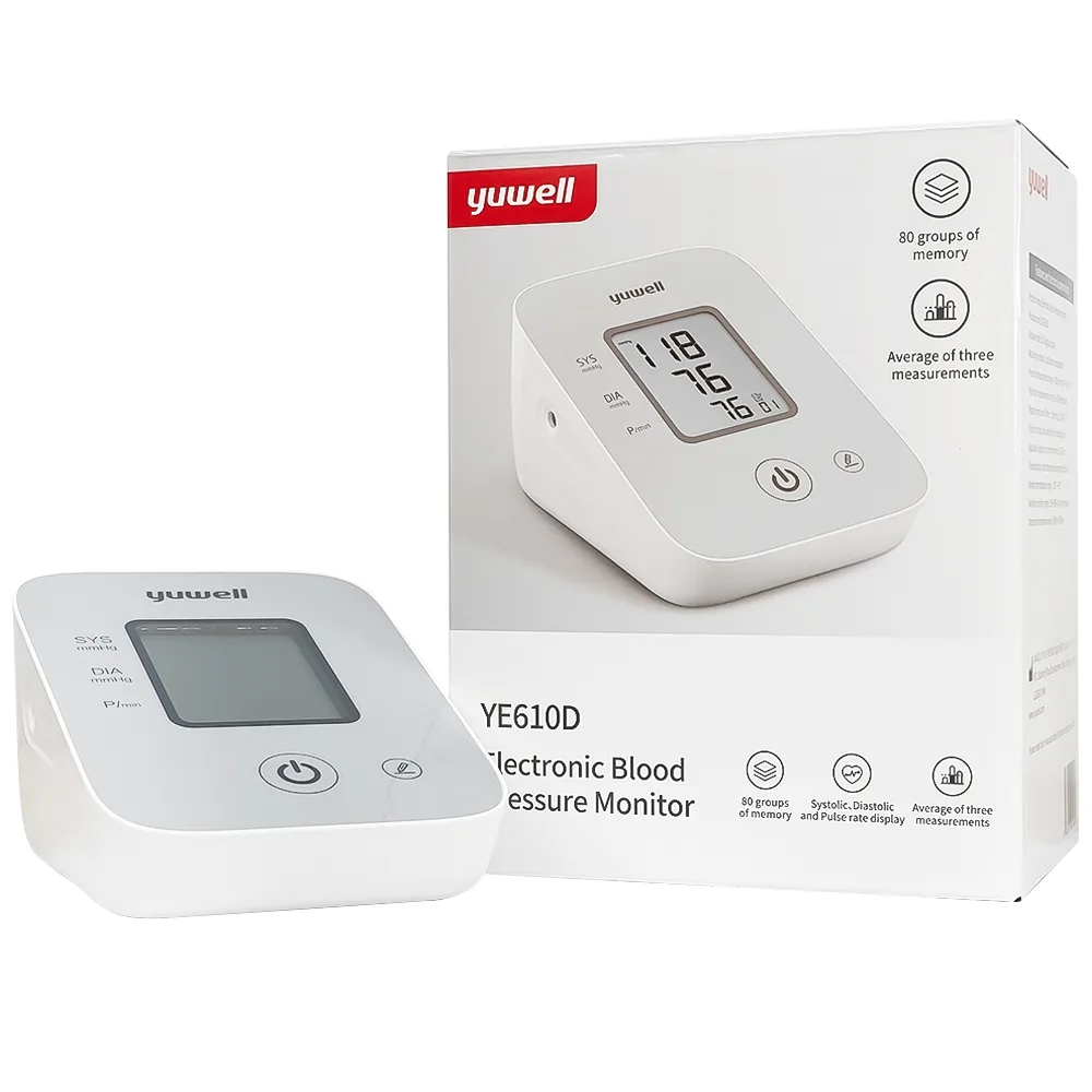 Hình ảnh Máy đo huyết áp điện tử bắp tay Yuwell YE610D bộ nhớ lưu trữ đến 80 lần, cho kết quả trung bình 3 lần đo
