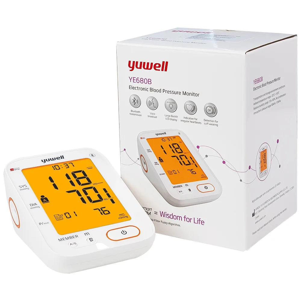 Hình ảnh Máy đo huyết áp điện tử bắp tay Yuwell YE680B cảnh báo rung nhĩ, ngăn ngừa đột quỵ
