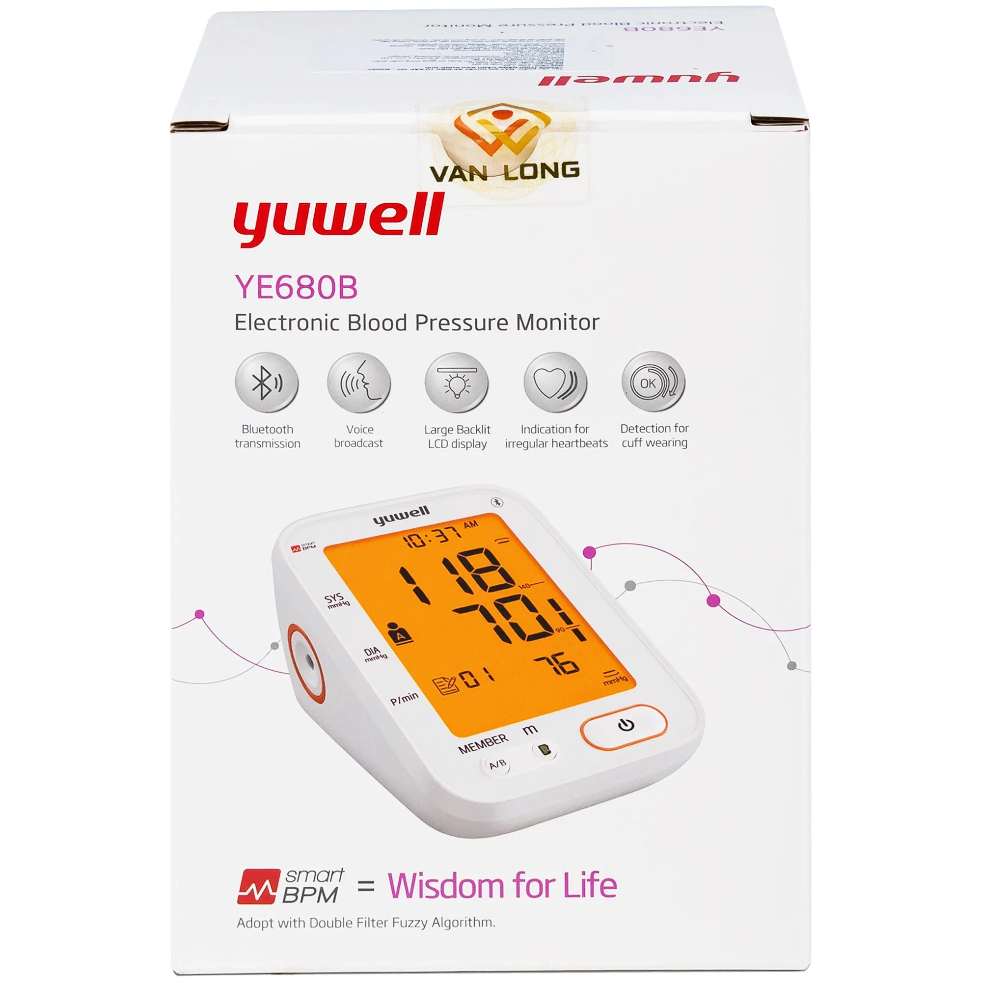 Hình ảnh Máy đo huyết áp điện tử bắp tay Yuwell YE680B cảnh báo rung nhĩ, ngăn ngừa đột quỵ