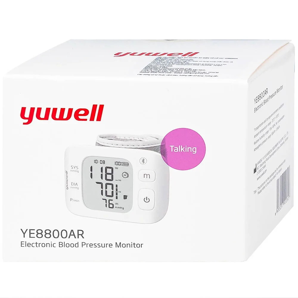 Hình ảnh Máy đo huyết áp điện tử cổ tay Yuwell YE8800AR cảnh báo rung nhĩ, ngăn ngừa đột quỵ