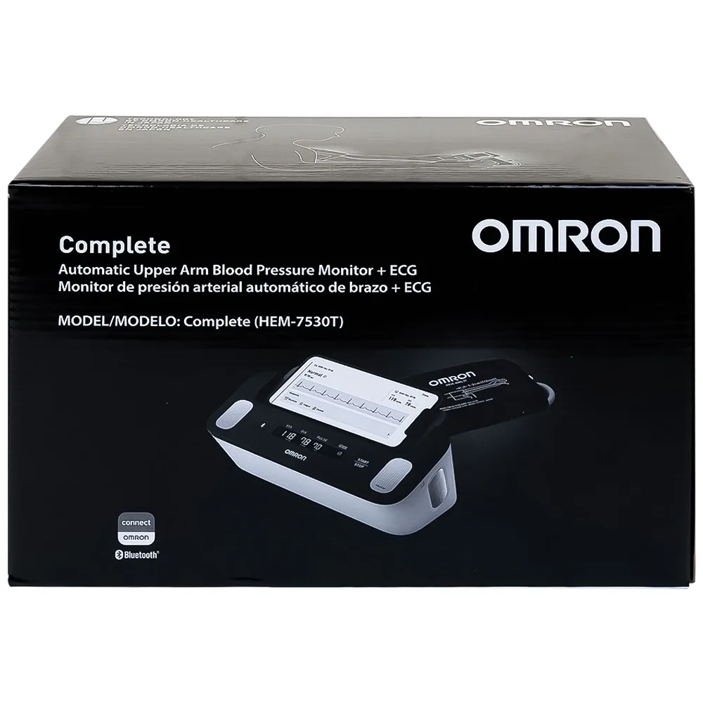 Hình ảnh Máy đo huyết áp và Điện tâm đồ ECG Omron HEM 7530T giúp cảnh báo rối loạn nhịp tim, đột quỵ