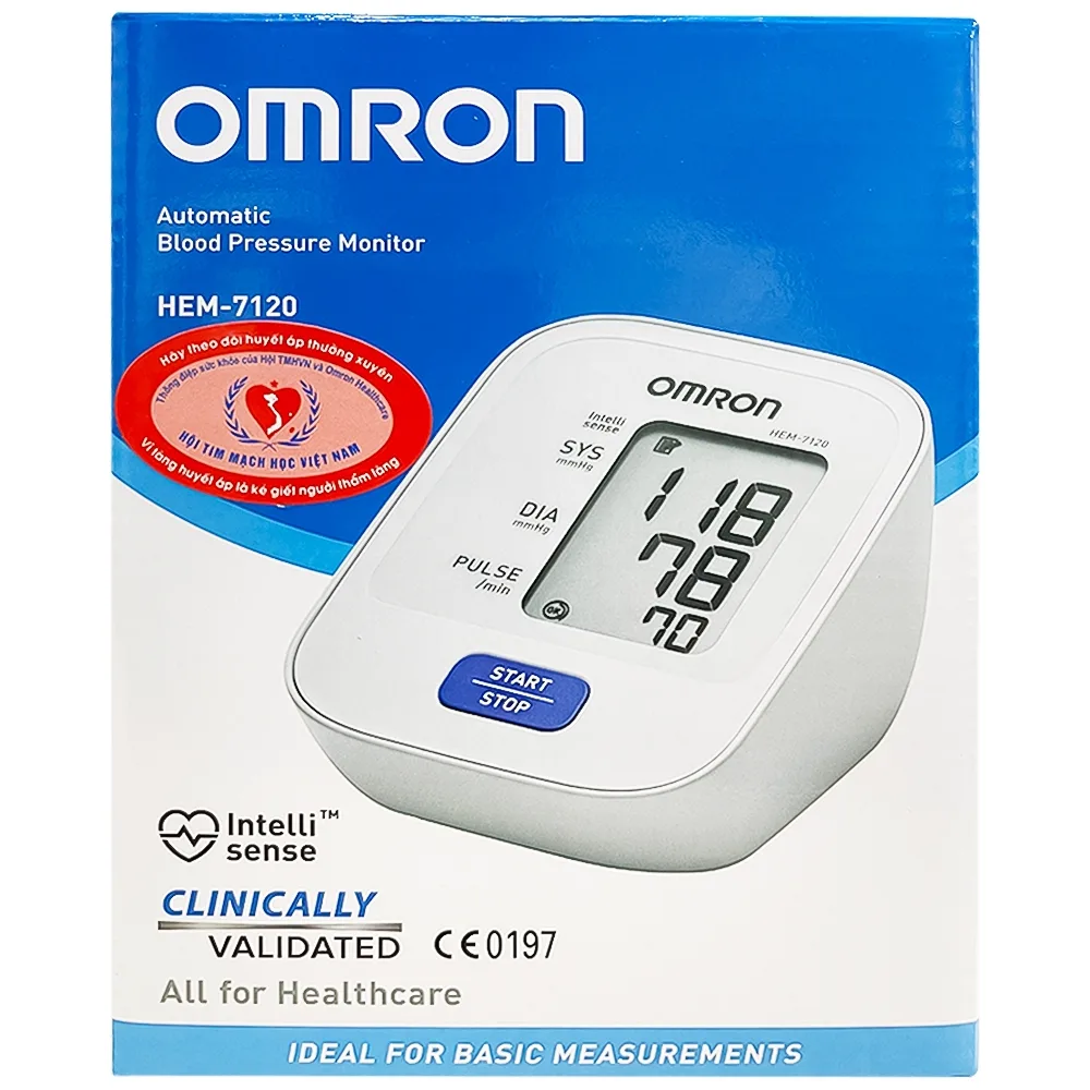 Hình ảnh Máy đo huyết áp bắp tay tự động Omron HEM-7120 lưu 1 kết quả đo gần nhất