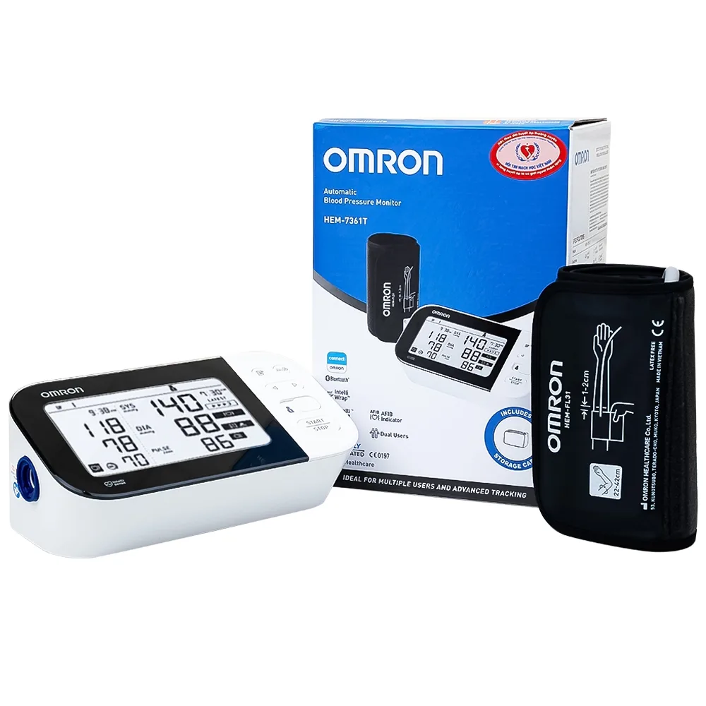 Hình ảnh Máy đo huyết áp bắp tay Omron HEM 7361T Afib hỗ trợ đo huyết áp, cảnh báo đột quỵ