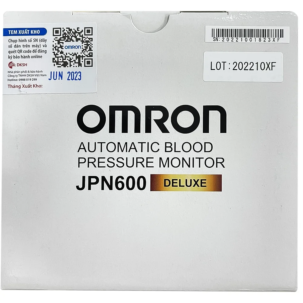 Hình ảnh Máy đo huyết áp bắp tay tự động Omron JPN600 công nghệ IntelliWrap, hiển thị kết quả trung bình của 3 lần đo cuối
