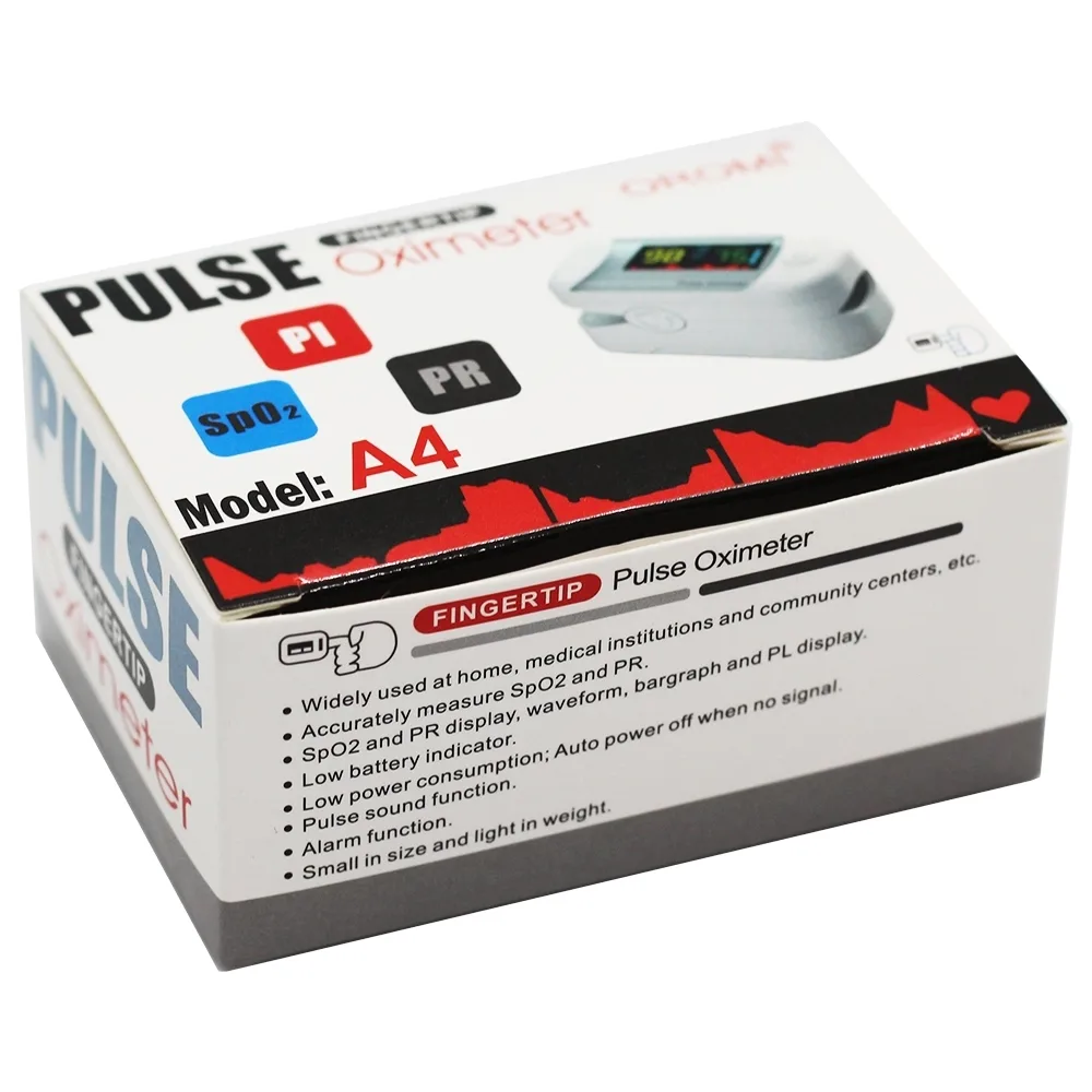 Hình ảnh Máy đo nồng độ oxy trong máu (SPO2) Pulse Fingertip Oximeter A4 Oromi hỗ trợ đo nhanh chóng và chính xác