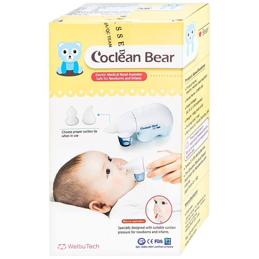 Hình ảnh Máy hút mũi điện tử Co-Clean Bear COBR-100 giúp vệ sinh mũi một cách nhanh chóng và hiệu quả