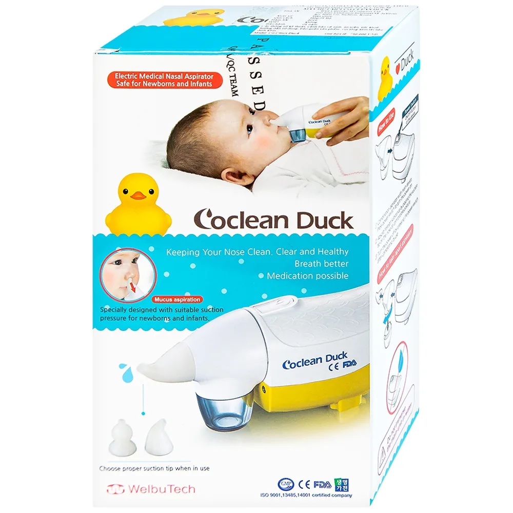 Hình ảnh Máy hút mũi điện tử Co-Clean Duck CODK-100 giúp vệ sinh mũi một cách nhanh chóng và hiệu quả