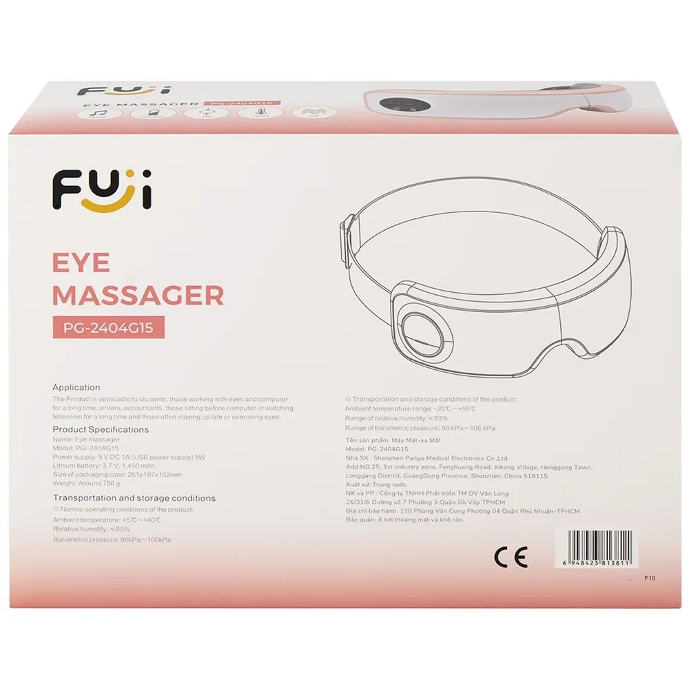 Hình ảnh Máy mát xa mắt Fuji PG-2404G15 giúp massage thái dương và các huyệt đạo khác ở vùng mắt