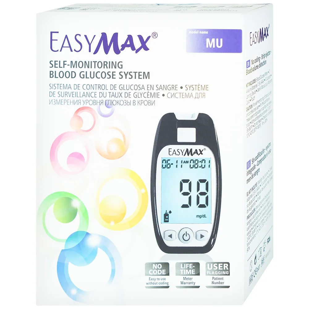 Hình ảnh Má́y thử đường huyết Easy Max MU hỗ trợ đo lượng đường trong máu