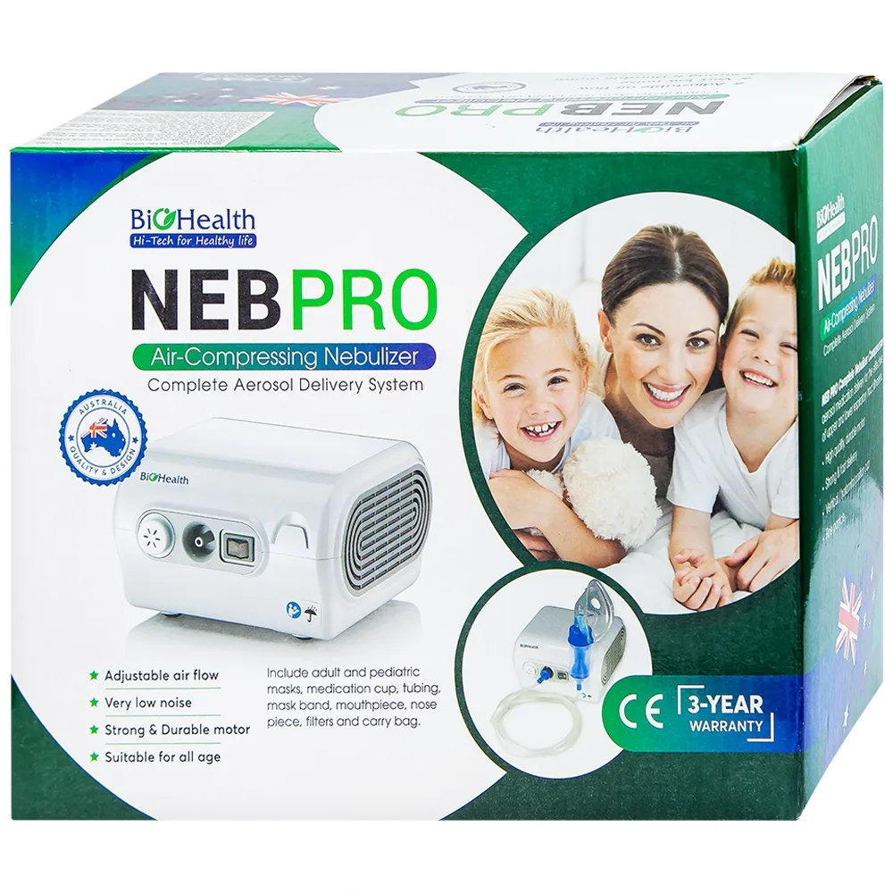 Hình ảnh Máy xông khí dung BioHealth Neb Pro hỗ trợ điều trị các bệnh về đường hô hấp