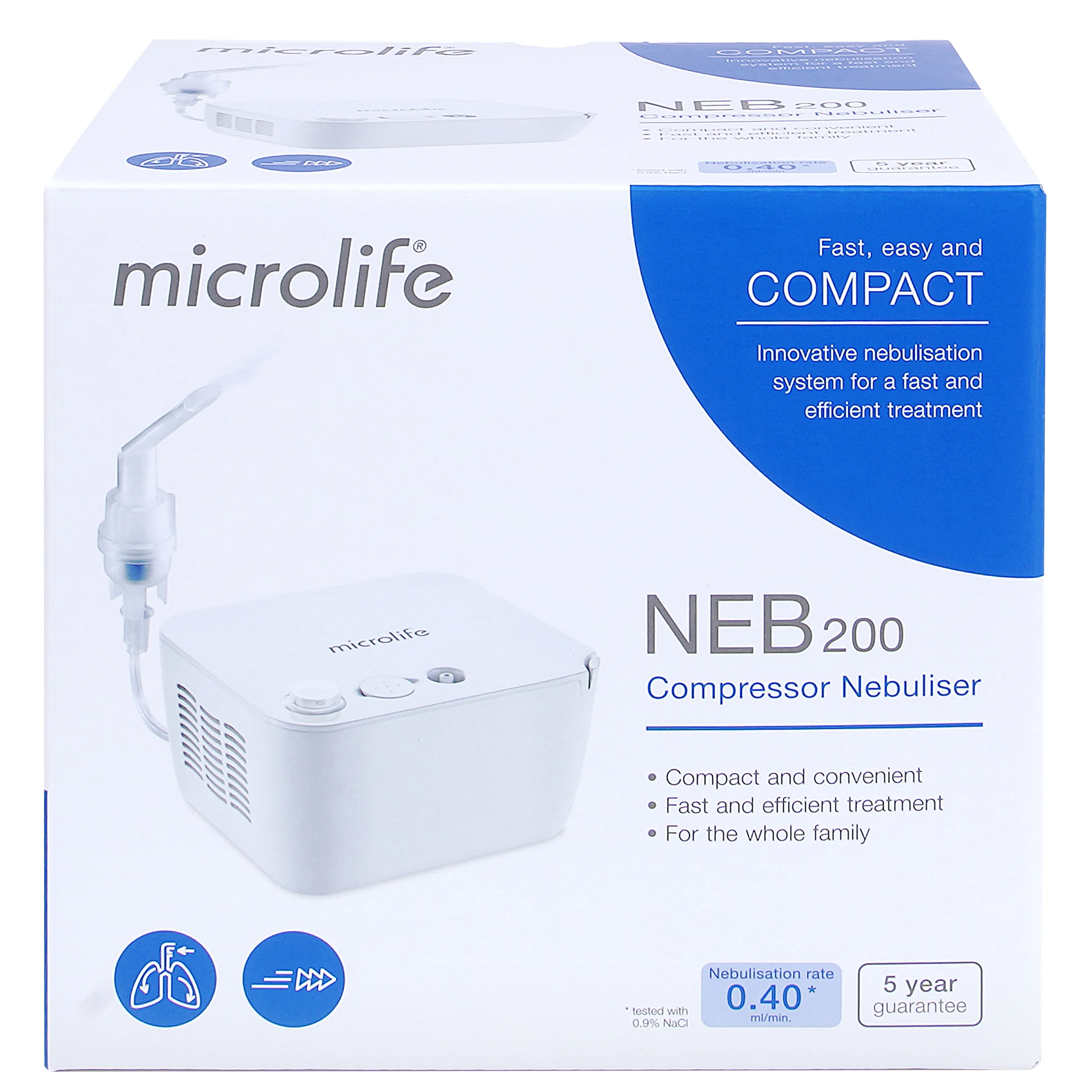 Hình ảnh Máy xông khí dung Microlife NEB200 hỗ trợ các bệnh viêm mũi, viêm xoang