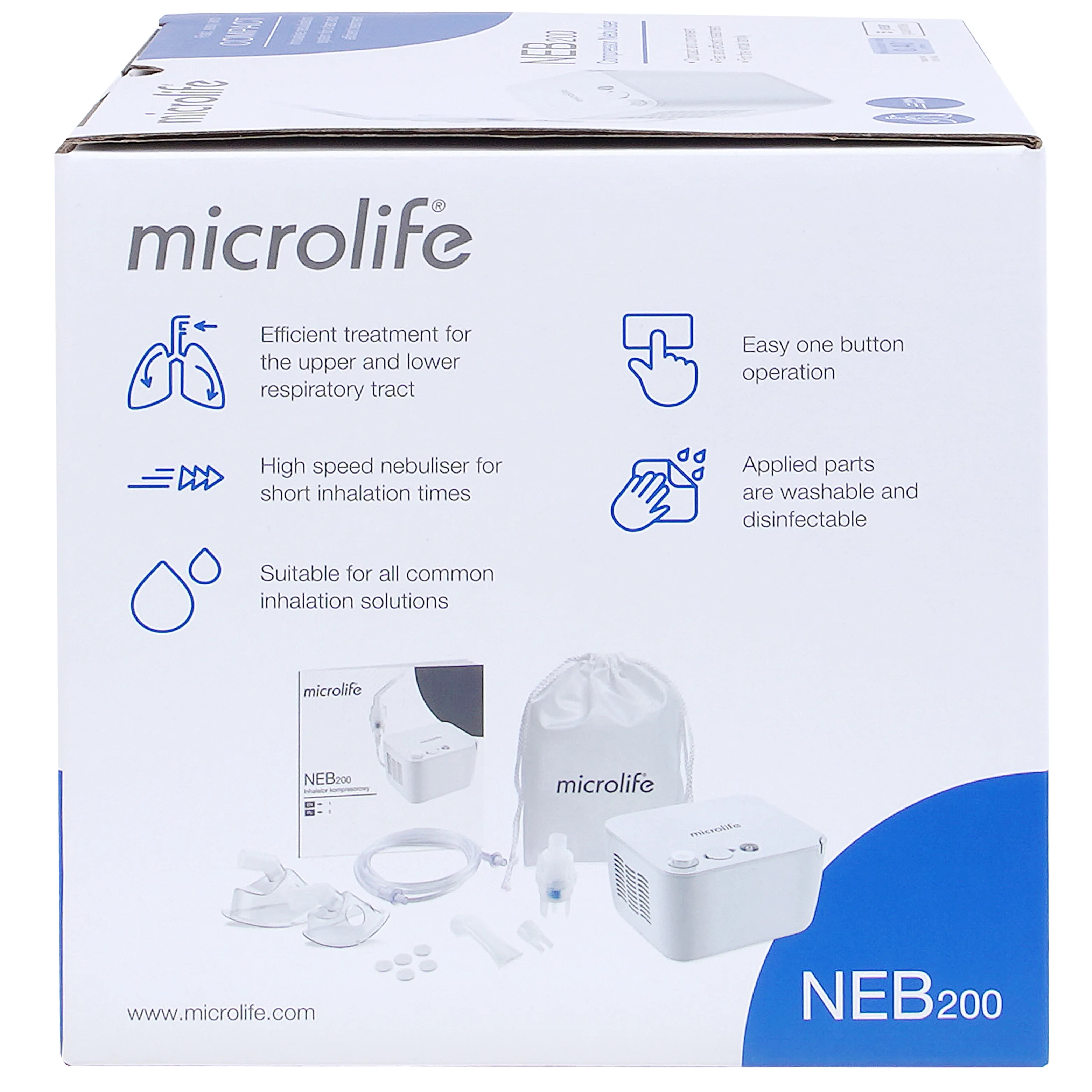 Hình ảnh Máy xông khí dung Microlife NEB200 hỗ trợ các bệnh viêm mũi, viêm xoang