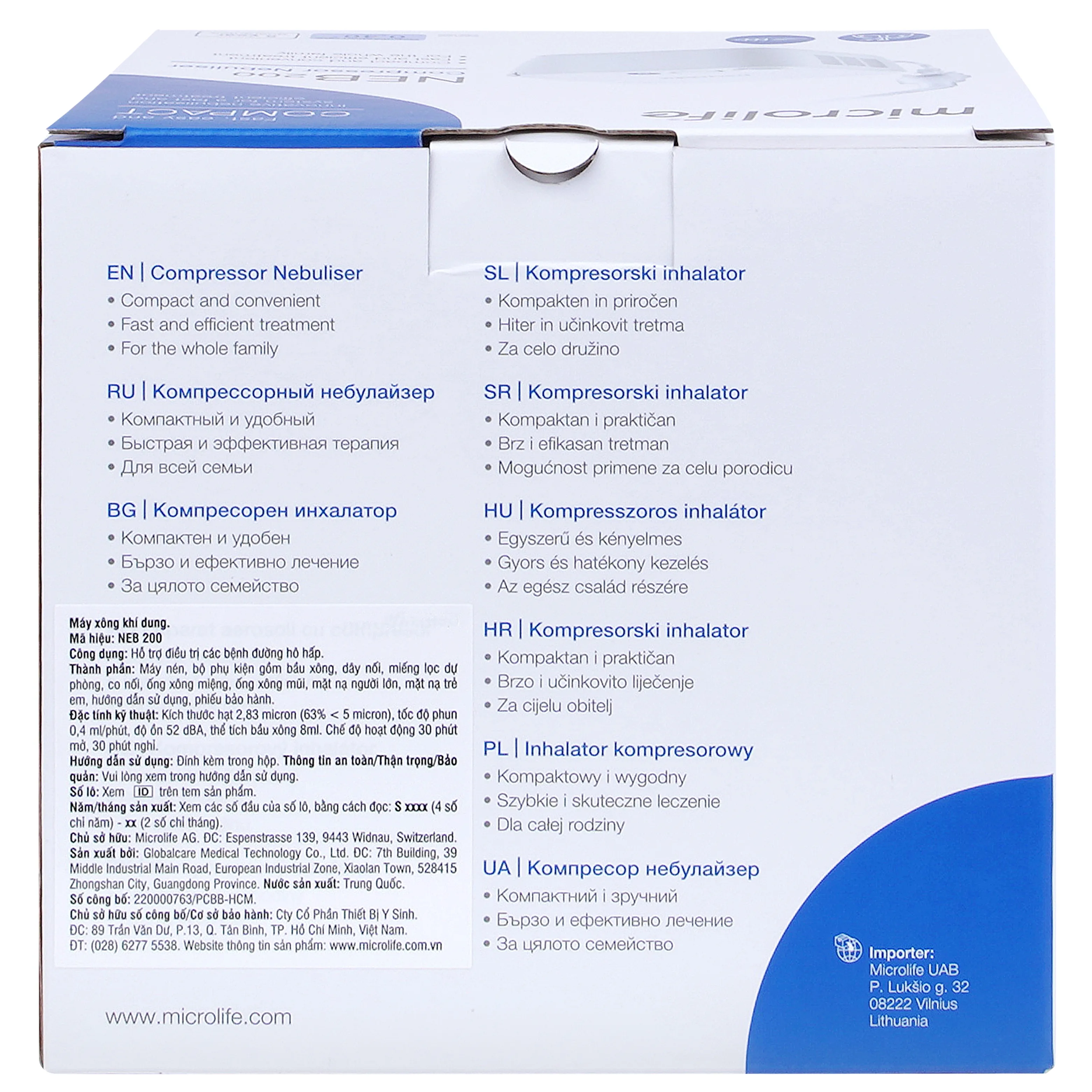 Hình ảnh Máy xông khí dung Microlife NEB200 hỗ trợ các bệnh viêm mũi, viêm xoang