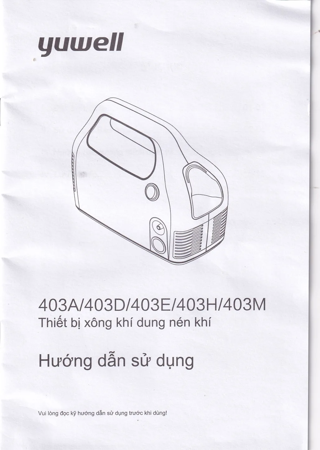 Hình ảnh Máy xông khí dung nén khí Yuwell 403M chuyển thuốc dạng dung dịch thành sương mù cho niêm mạc hô hấp