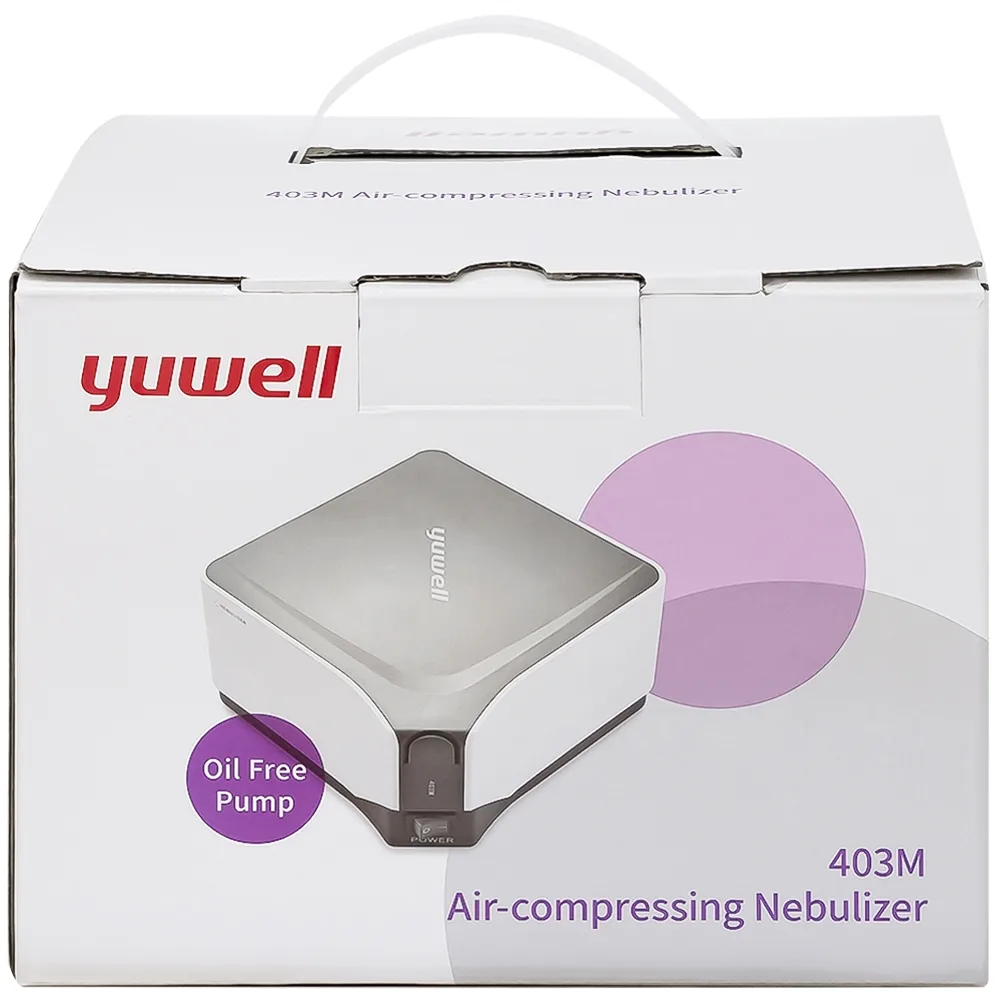 Hình ảnh Máy xông khí dung nén khí Yuwell 403M chuyển thuốc dạng dung dịch thành sương mù cho niêm mạc hô hấp