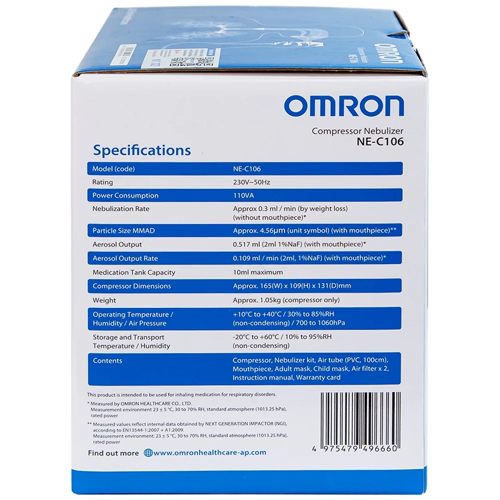 Hình ảnh Máy xông khí dung Omron NE-C106 phòng và điều trị bệnh về đường hô hấp