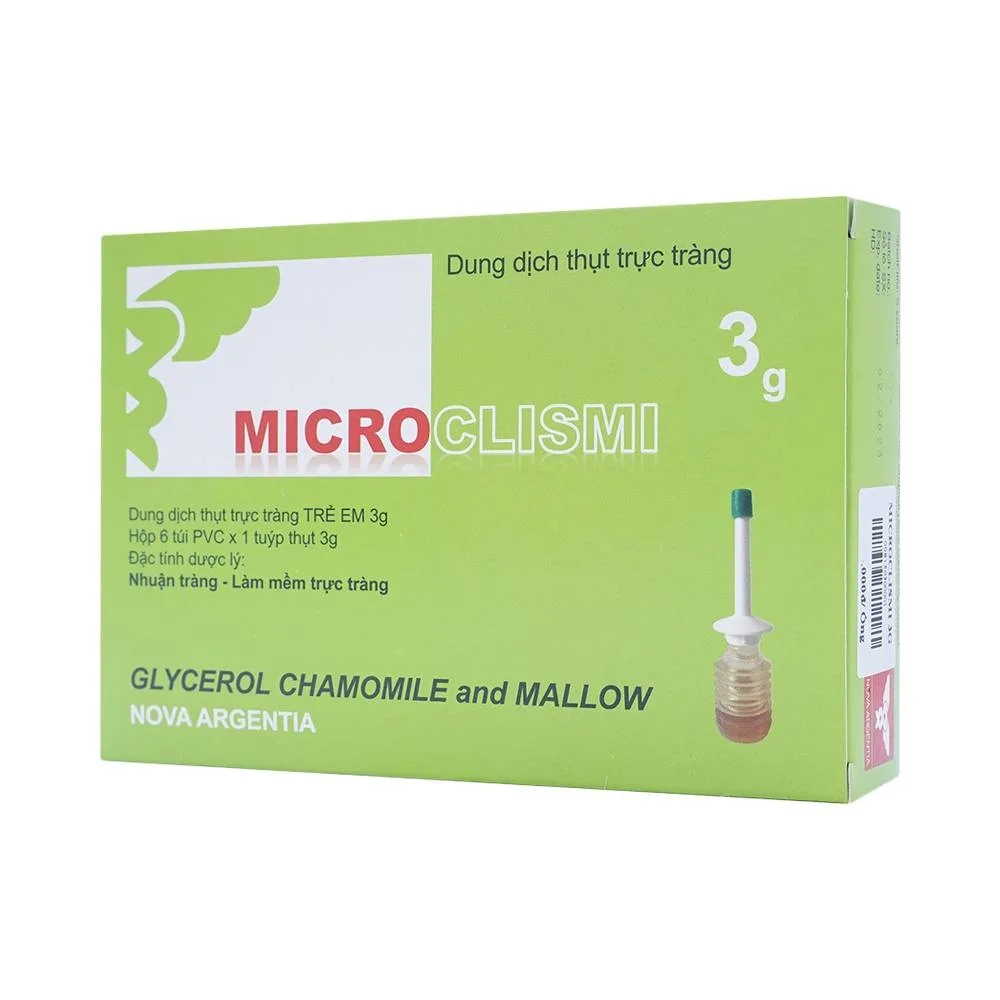 Hình ảnh Dung dịch thụt trực tràng Microclismi Nova Argentia điều trị táo bón (6 túi x 1 tuýp x 3g)
