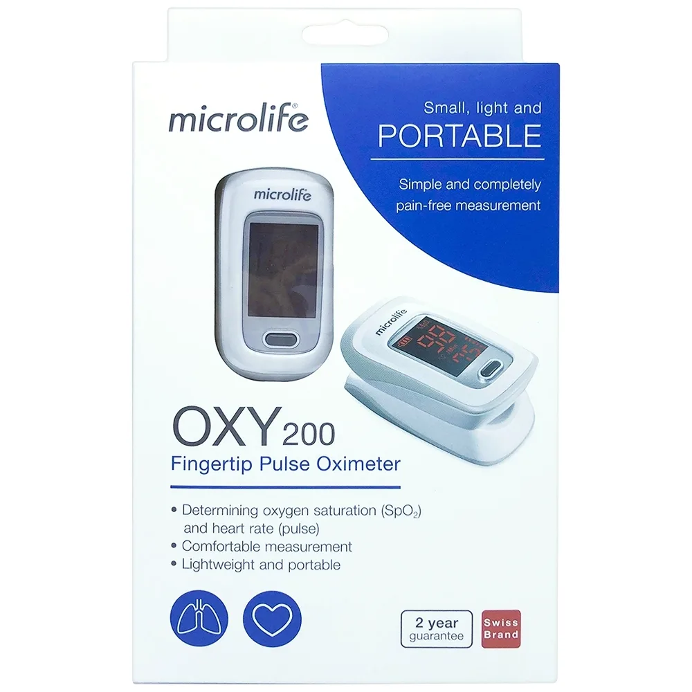 Hình ảnh Máy đo nồng độ oxy trong máu Microlife Oxy 200 hỗ trợ đo nhanh chóng và chính xác