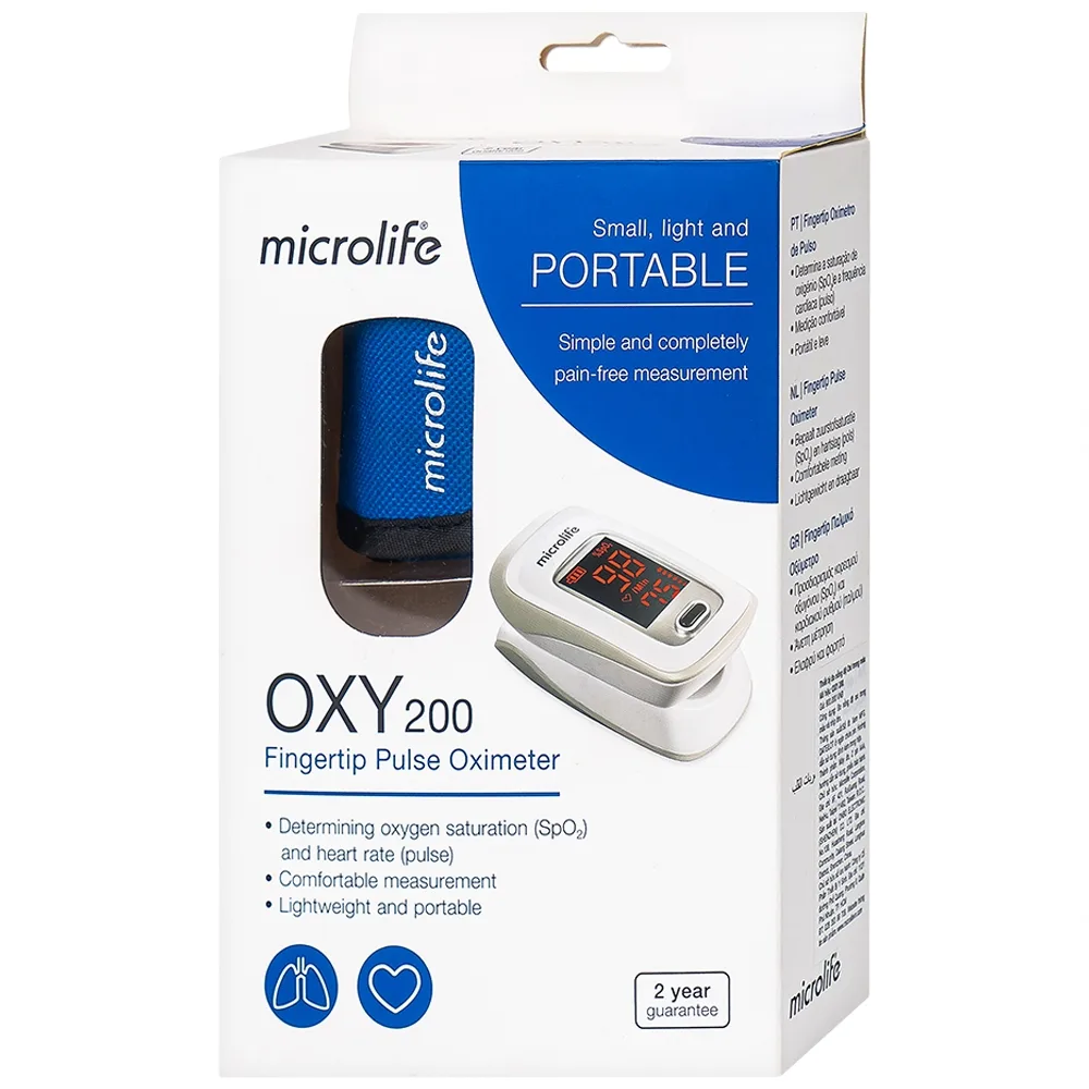 Hình ảnh Máy đo nồng độ oxy trong máu Microlife Oxy 200 hỗ trợ đo nhanh chóng và chính xác