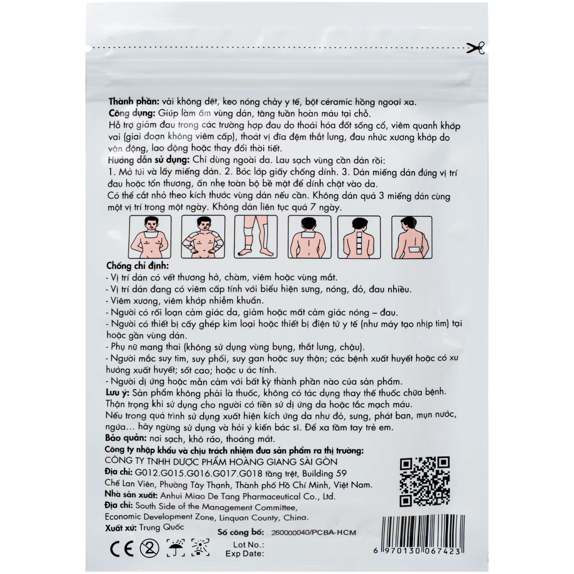 Hình ảnh Miếng dán giảm đau An Thống Mdtyy giúp giảm đau cổ, đau mỏi vai gáy, đau lưng (20 túi x 5 miếng)