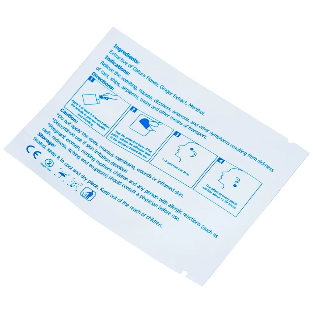Hình ảnh Miếng dán lạnh MDT chống say tàu xe, giảm nôn, buồn nôn (5 túi x 2 miếng)