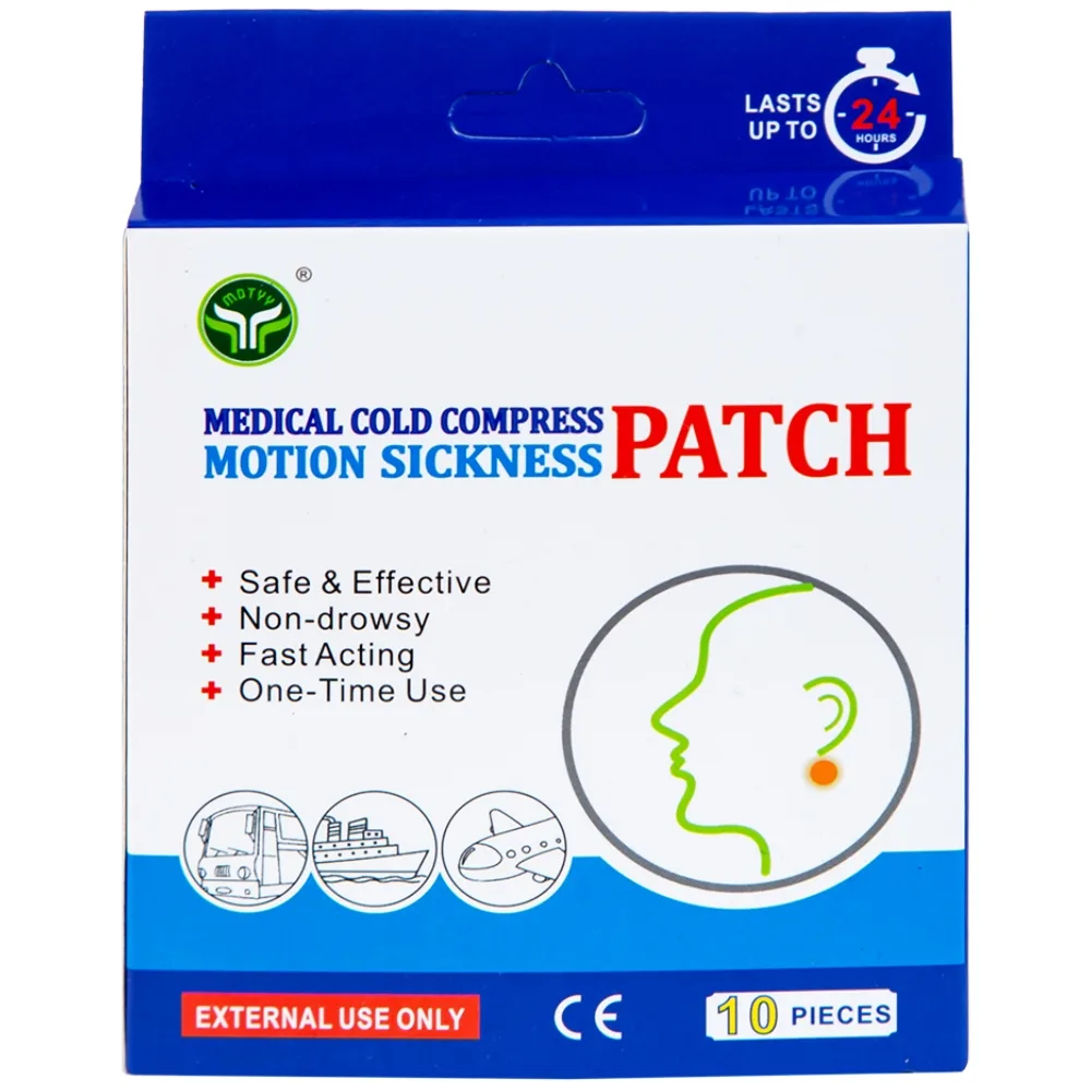 Hình ảnh Miếng dán lạnh MDT chống say tàu xe, giảm nôn, buồn nôn (5 túi x 2 miếng)