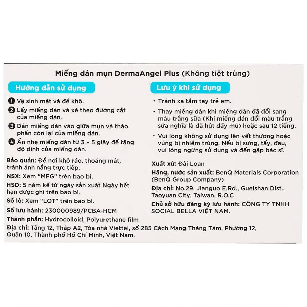 Hình ảnh Miếng dán mụn ban ngày Derma Angel Plus (12 miếng) hút dịch mủ, làm lành vết thương nhanh chóng