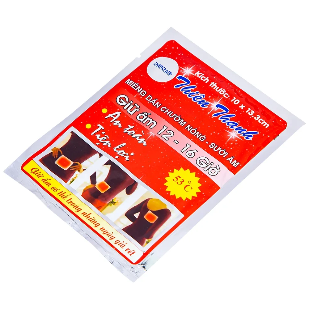 Hình ảnh Miếng dán chườm nóng, sưởi ấm Thiên Thanh dùng để giữ ấm trong mùa lạnh (10 miếng)