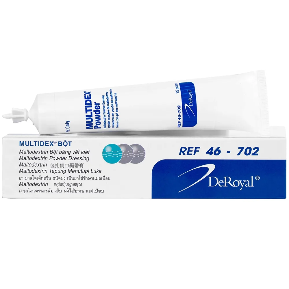 Hình ảnh Bột Multidex 25g DeRoyal hỗ trợ điều trị viêm nhiễm da, làm lành các vết loét mãn tính