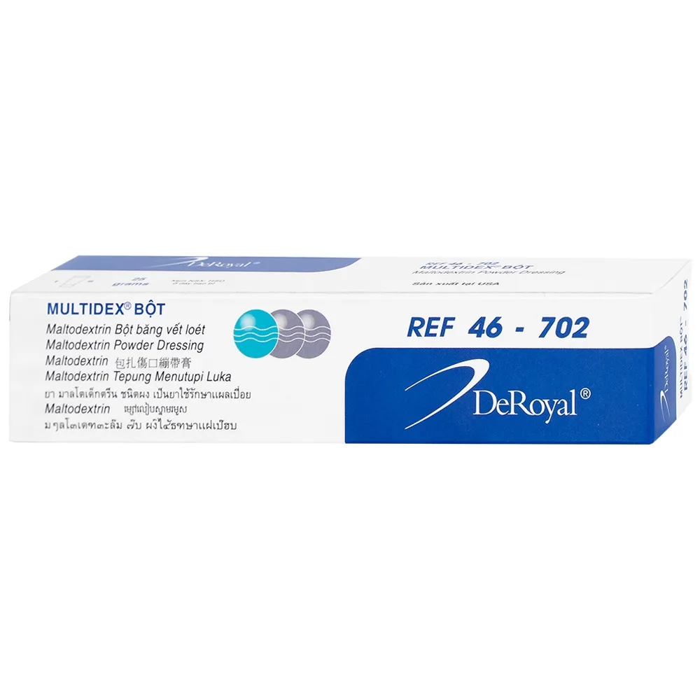 Hình ảnh Bột Multidex 25g DeRoyal hỗ trợ điều trị viêm nhiễm da, làm lành các vết loét mãn tính