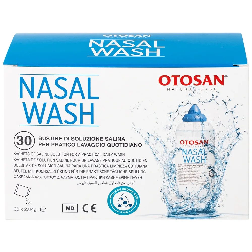Hình ảnh Dung dịch muối rửa mũi Otosan Nasal Wash làm sạch sâu và giảm chứng viêm mũi dị ứng, cảm lạnh (30 gói)