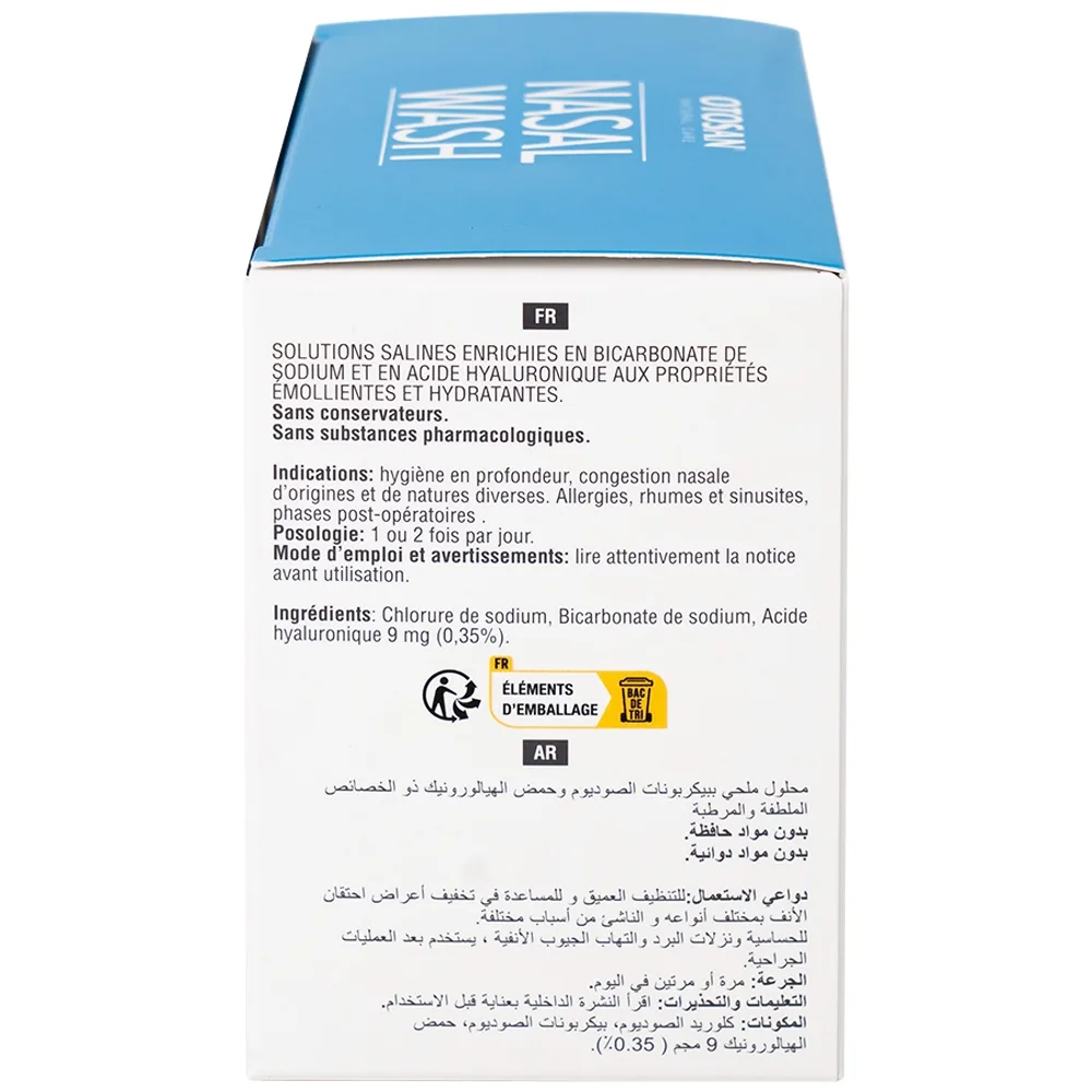 Hình ảnh Dung dịch muối rửa mũi Otosan Nasal Wash làm sạch sâu và giảm chứng viêm mũi dị ứng, cảm lạnh (30 gói)