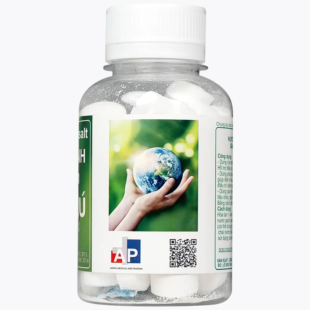 Hình ảnh Muối tinh 4.5g An Phú - nước muối sinh lý gia đình tự pha dùng rửa mũi (50 viên)