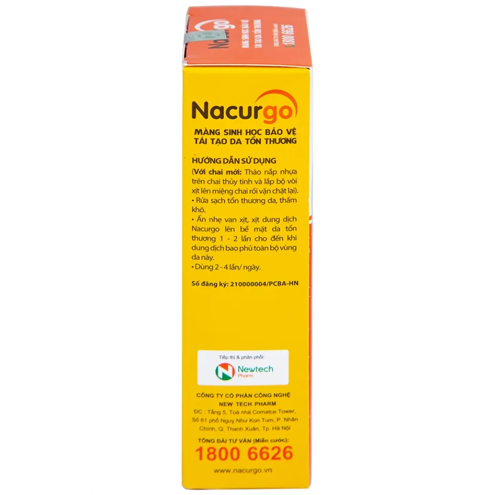 Hình ảnh Dung dịch xịt Nacurgo Đại Bắc tạo màng sinh học tái tạo da tổn thương (30ml)