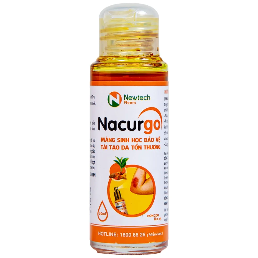 Hình ảnh Dung dịch xịt Nacurgo Đại Bắc tạo màng sinh học tái tạo da tổn thương (30ml)