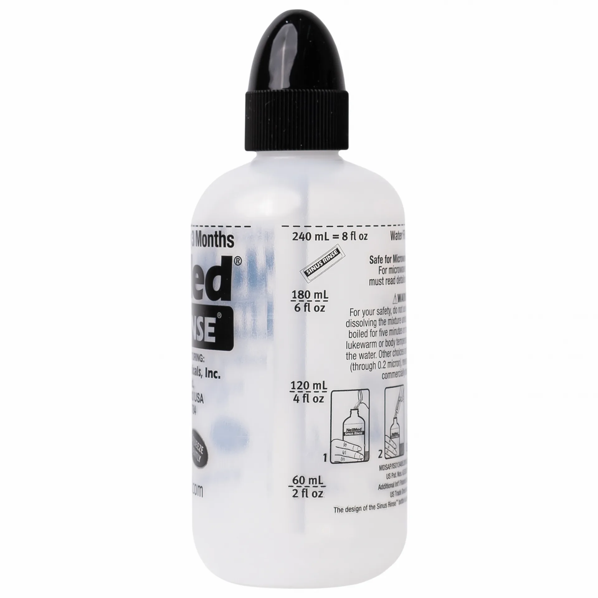 Hình ảnh Bộ dụng cụ 1 bình + 60 gói bột rửa mũi NeilMed Sinus Rinse làm sạch và ngăn ngừa chứng viêm mũi dị ứng