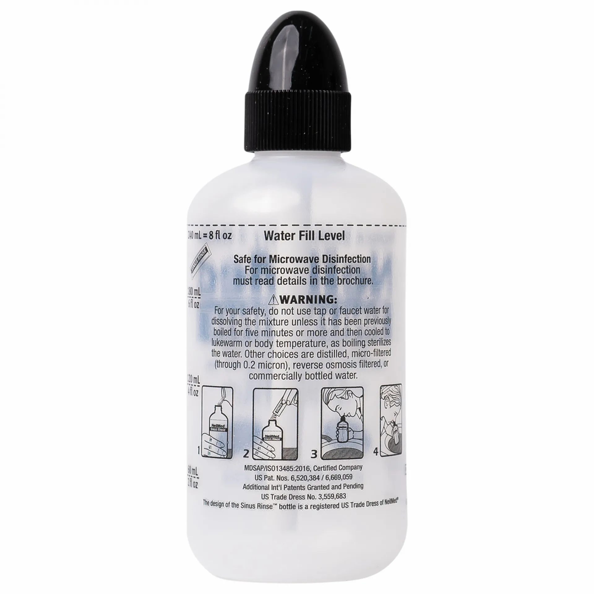 Hình ảnh Bộ dụng cụ 1 bình + 60 gói bột rửa mũi NeilMed Sinus Rinse làm sạch và ngăn ngừa chứng viêm mũi dị ứng