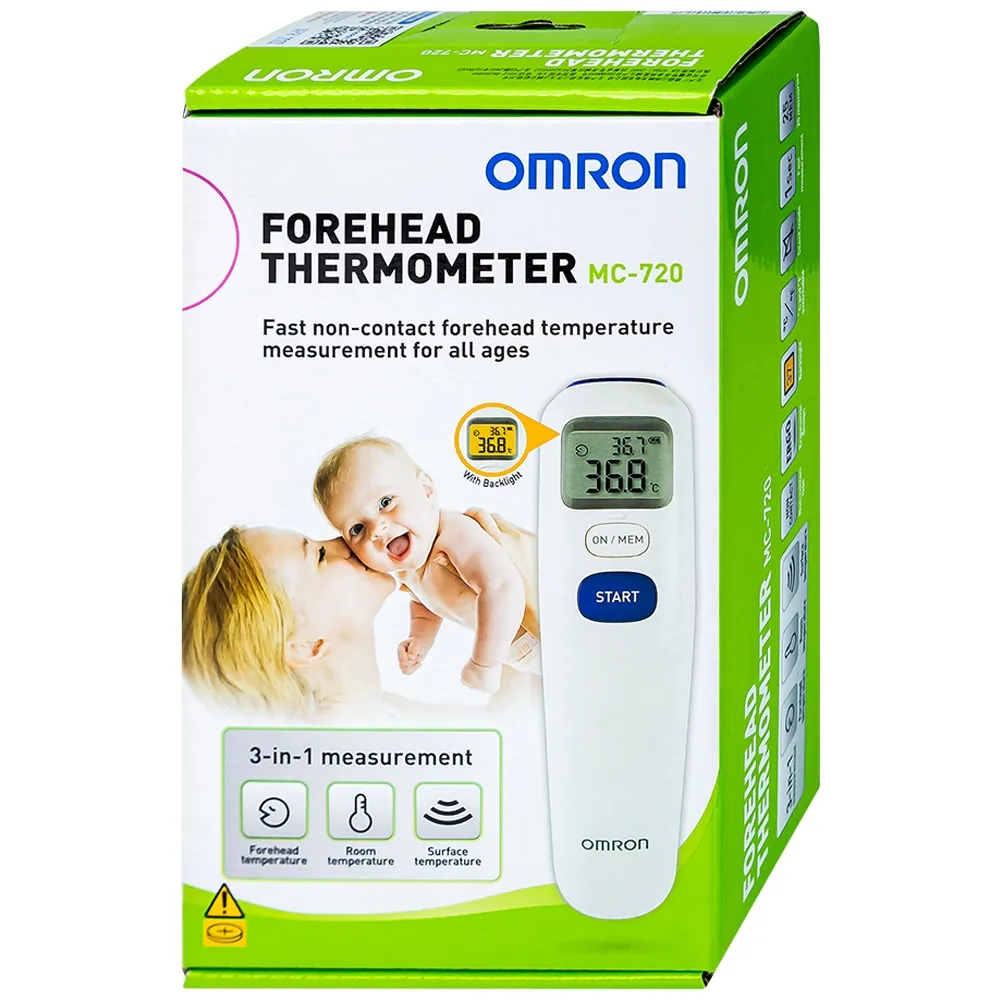 Hình ảnh Nhiệt kế đo ở trán Omron Forehead Thermometer MC-720 cho kết quả tức thì
