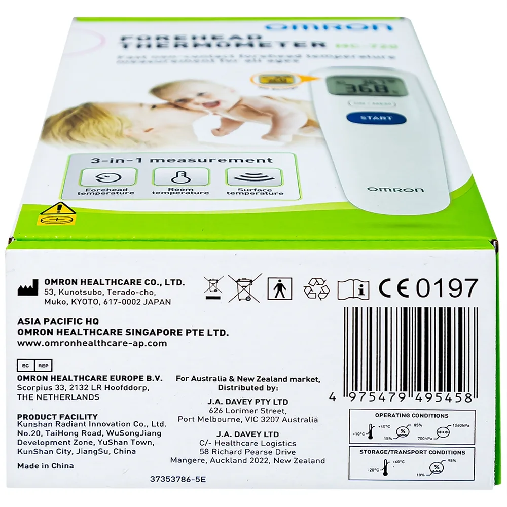Hình ảnh Nhiệt kế đo ở trán Omron Forehead Thermometer MC-720 cho kết quả tức thì