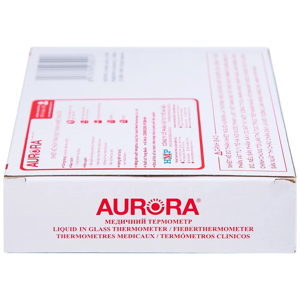 Hình ảnh Nhiệt kế thủy tinh Aurora HMP 6001-A/B đo thân nhiệt có vạch chia độ rõ nét (12 Cái)