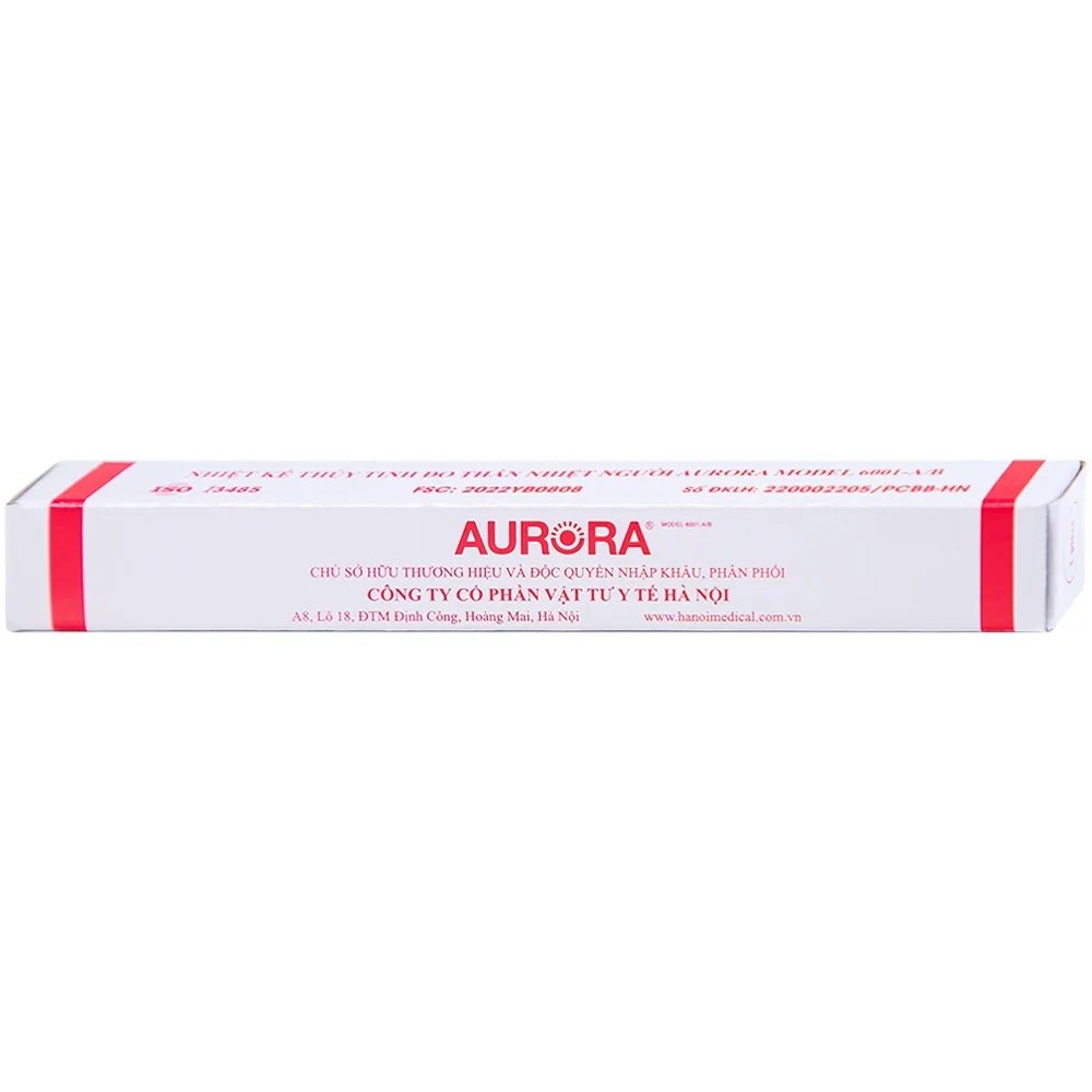Hình ảnh Nhiệt kế thủy tinh Aurora HMP 6001-A/B đo thân nhiệt có vạch chia độ rõ nét (12 Cái)