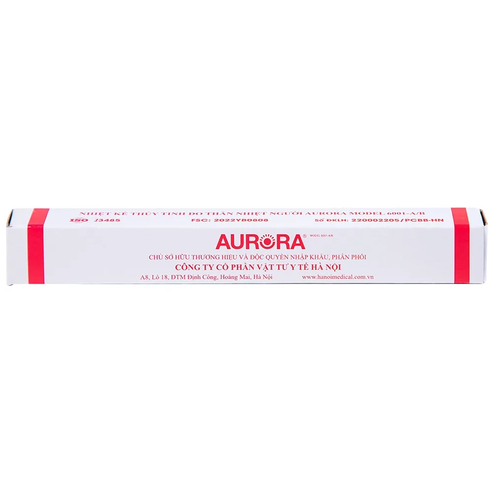 Hình ảnh Nhiệt kế thủy tinh Aurora HMP 6001-A/B đo thân nhiệt có vạch chia độ rõ nét (12 Cái)