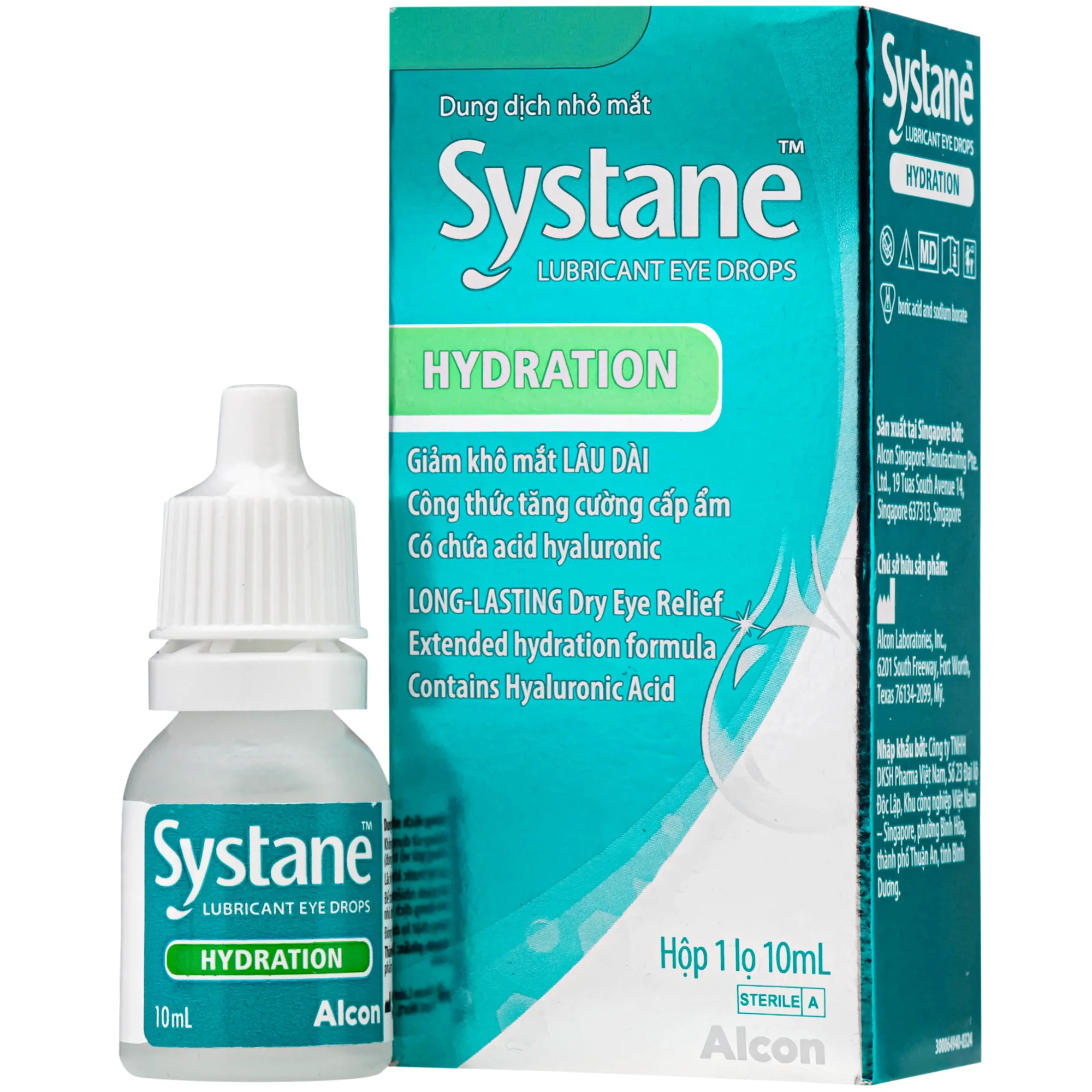 Hình ảnh Nhỏ Mắt Systane Hydration Alcon 10ml Giảm Khô Mắt Lâu Dài, Tăng Cường Cấp Ẩm, Phục Hồi Tế Bào Tổn Thương Trên Nhãn Cầu Sau Phẫu Thuật