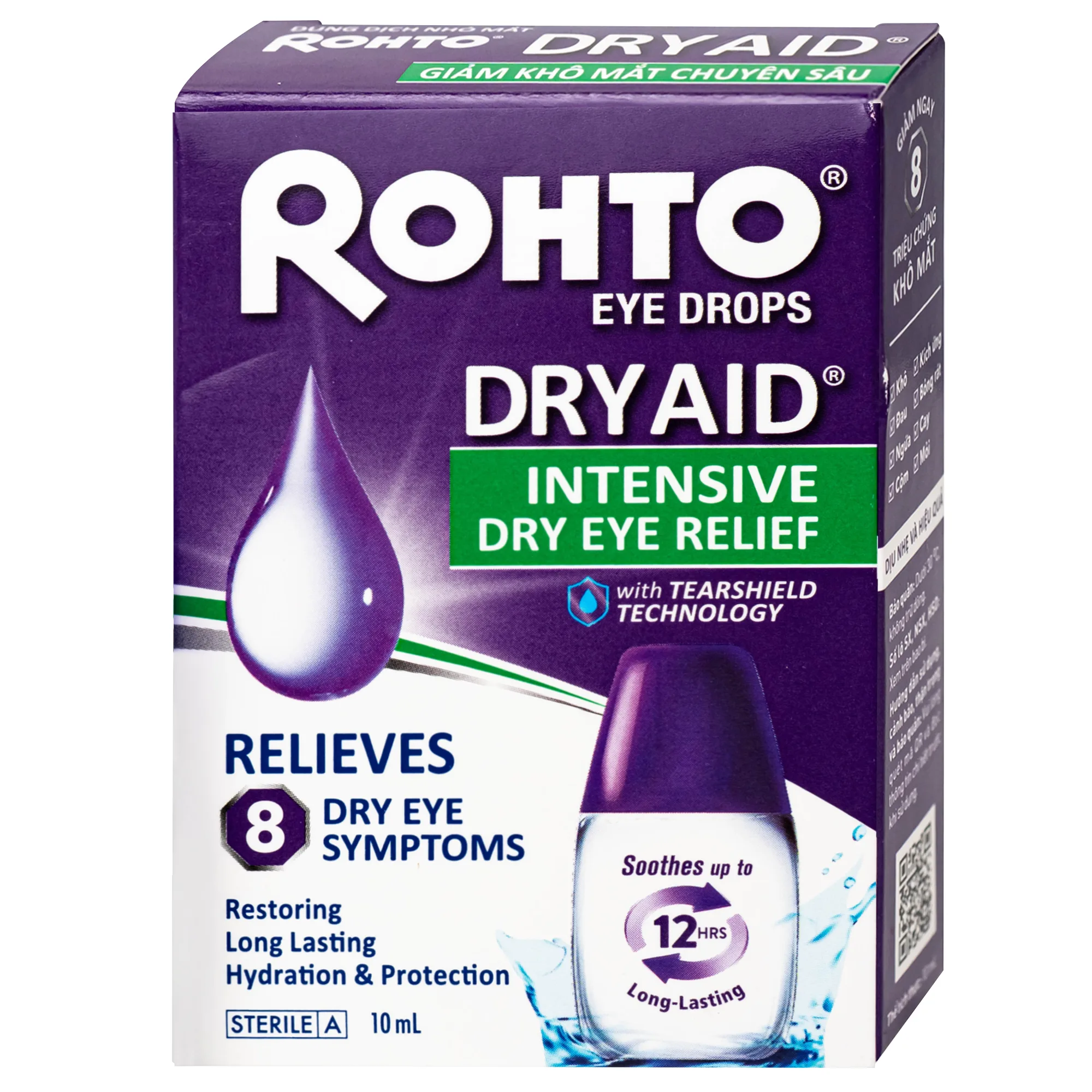 Hình ảnh Nhỏ Mắt Rohto Dry Aid 10Ml Cấp Ẩm Bảo Vệ Mắt Khỏi Các Triệu Chứng Khô Mắt