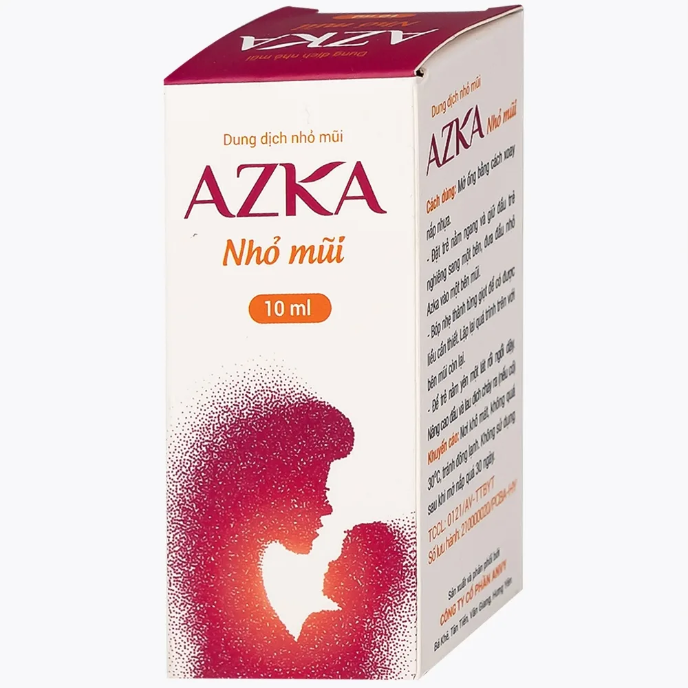 Hình ảnh Dung dịch nhỏ mũi Azka 10ml Anvy dùng trong cảm lạnh, sổ mũi, loại bỏ dịch nhầy