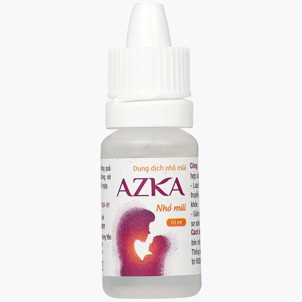 Hình ảnh Dung dịch nhỏ mũi Azka 10ml Anvy dùng trong cảm lạnh, sổ mũi, loại bỏ dịch nhầy