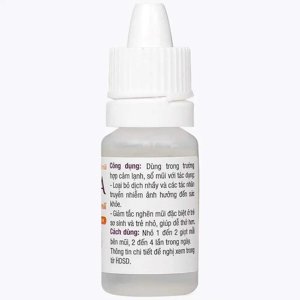 Hình ảnh Dung dịch nhỏ mũi Azka 10ml Anvy dùng trong cảm lạnh, sổ mũi, loại bỏ dịch nhầy
