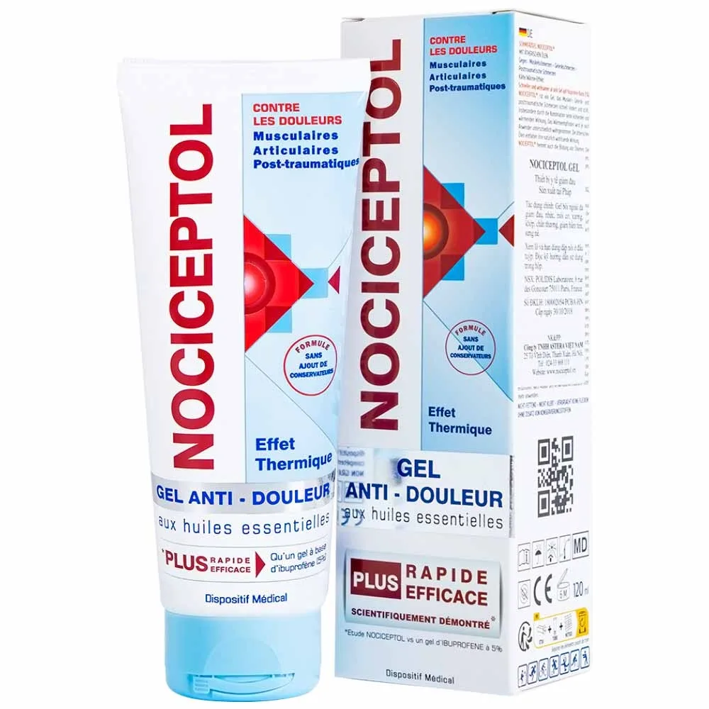 Hình ảnh Gel bôi ngoài da Nociceptol Gel Anti-Douleur Polidis giảm đau, nhức, mỏi cơ (120ml)