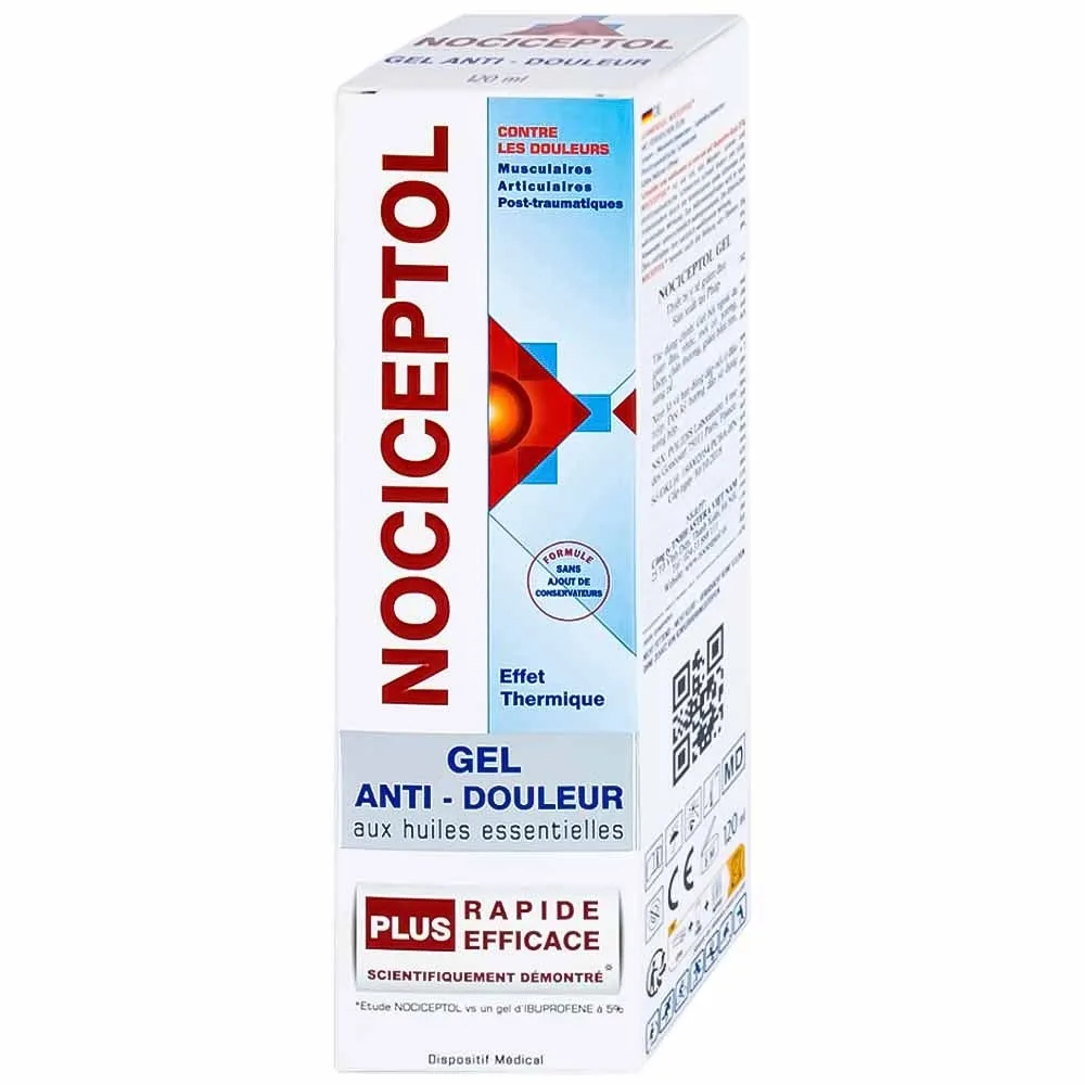 Hình ảnh Gel bôi ngoài da Nociceptol Gel Anti-Douleur Polidis giảm đau, nhức, mỏi cơ (120ml)