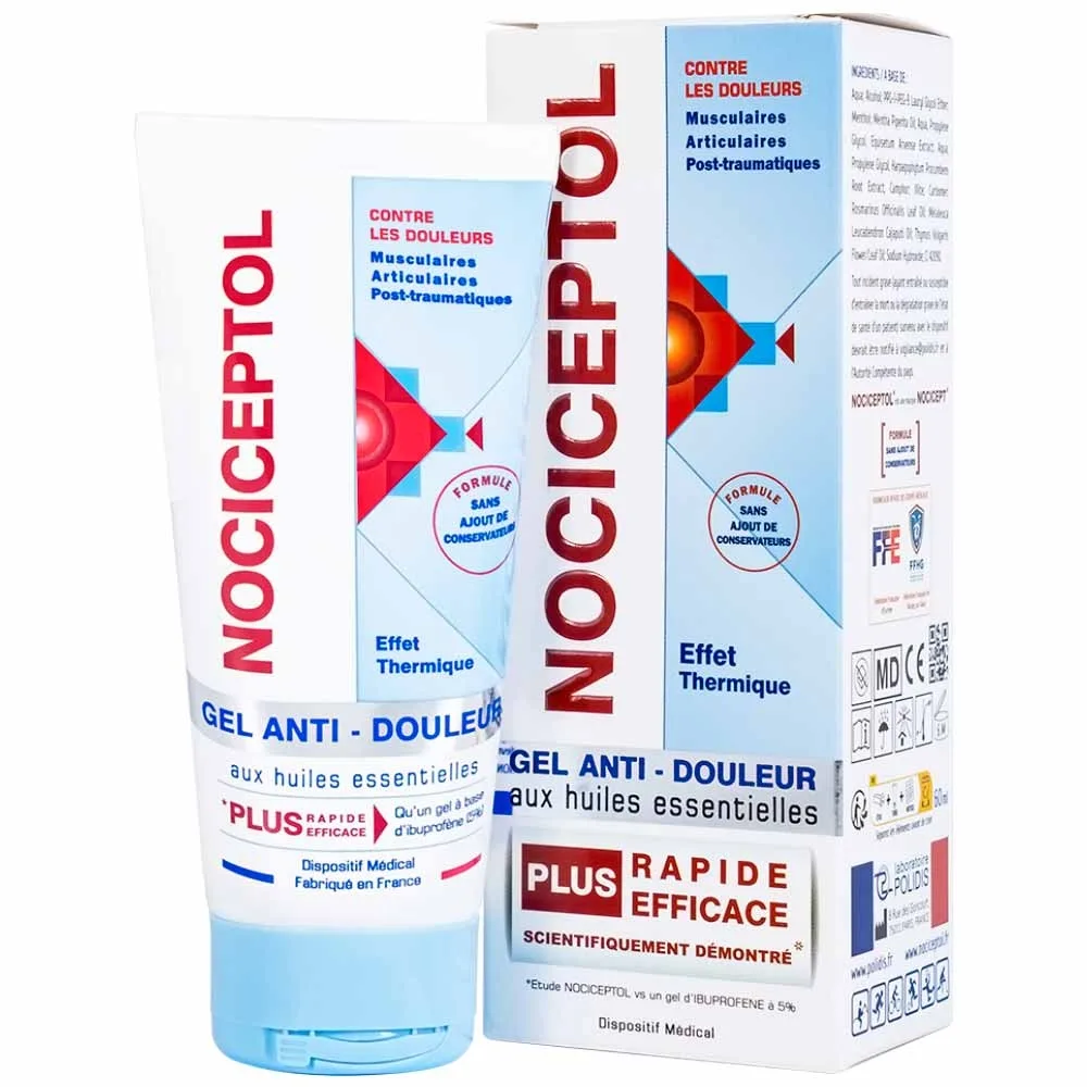 Hình ảnh Gel bôi ngoài da Nociceptol Gel giảm đau, nhức, mỏi cơ, xương, khớp, chấn thương, giảm bầm tím, sưng nề (60ml)